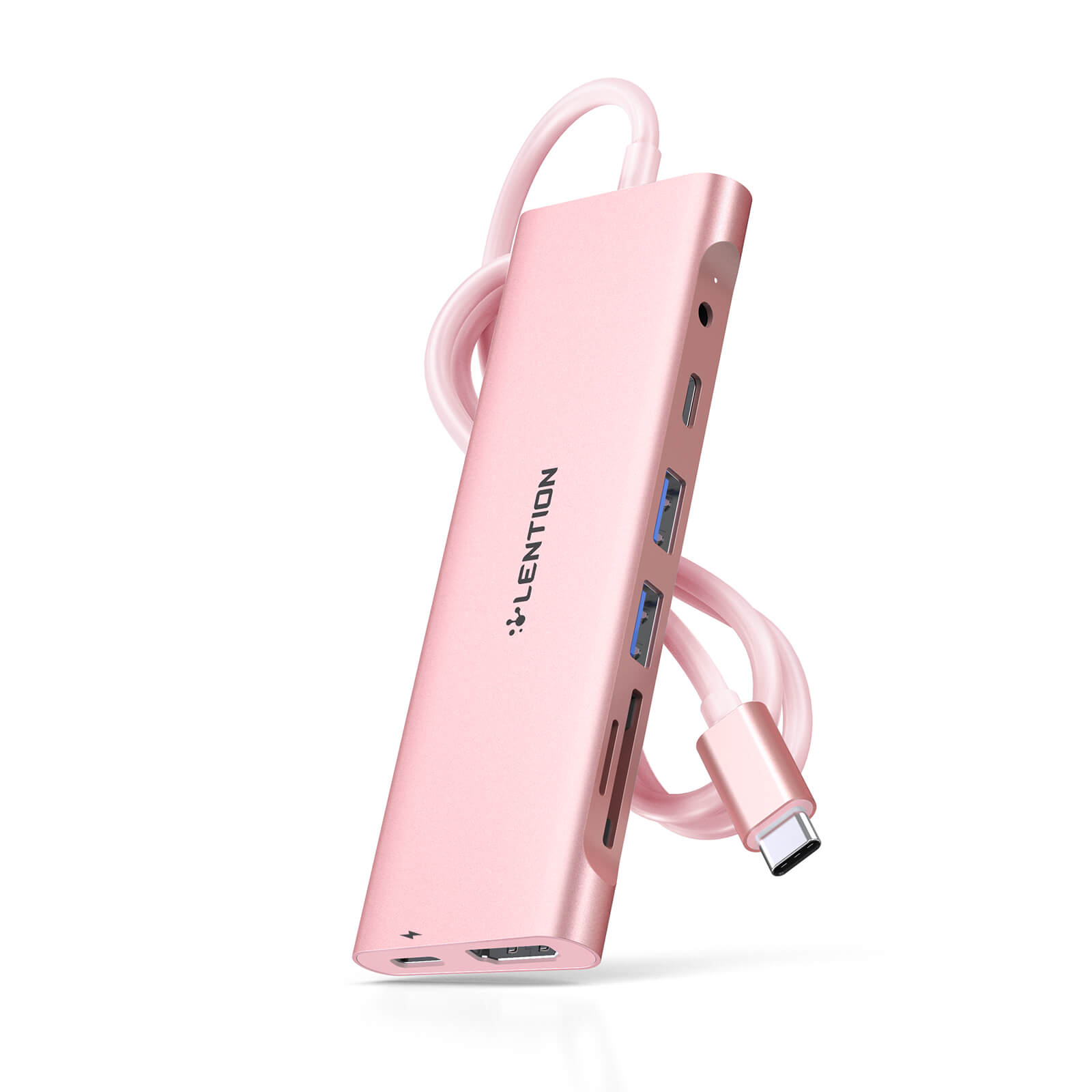 LENTION 8 in 1 3.3FT Long Cable USB C Hub|Lention