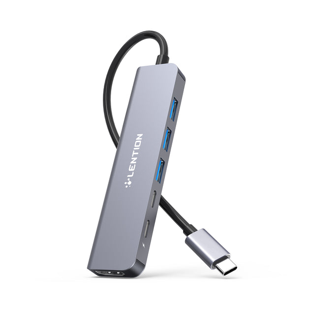  LENTION Hub multipuerto USB C de 3.3 pies de largo con HDMI 4K,  4 USB 3.0, carga tipo C, compatible con MacBook Pro 2023-2016, nuevo Mac  Air/iMac/Mac Mini, más, adaptador de