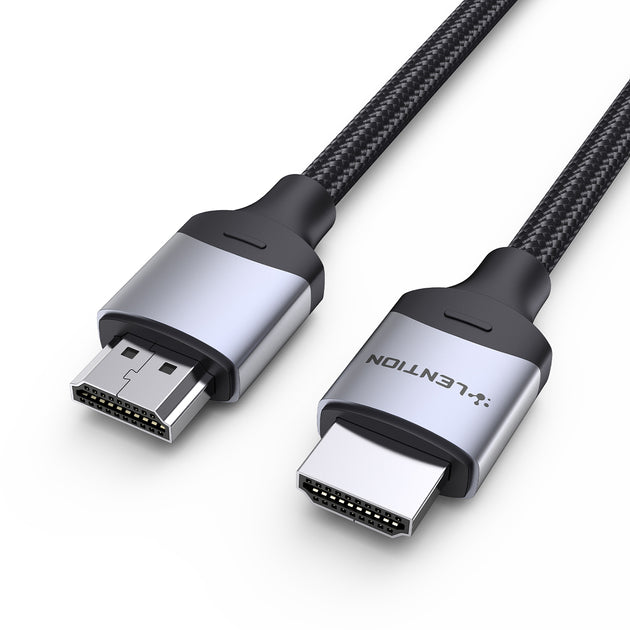 HDMI 2.1 HDMI Cable, M/M, Silver Aluminum shell, Black nylon braid cable,  Support 8K@60HZ, 4K@120HZ, 3M