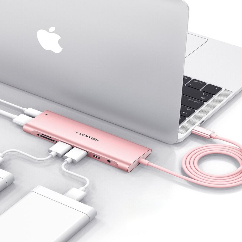 How to Reduce Desktop Clutter with a Long Cable USB-C Hub – Lention