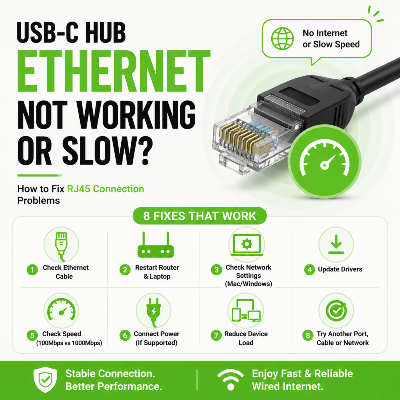 USB-C Hub Ethernet Not Working or Slow? Fix RJ45 Issues – Lention