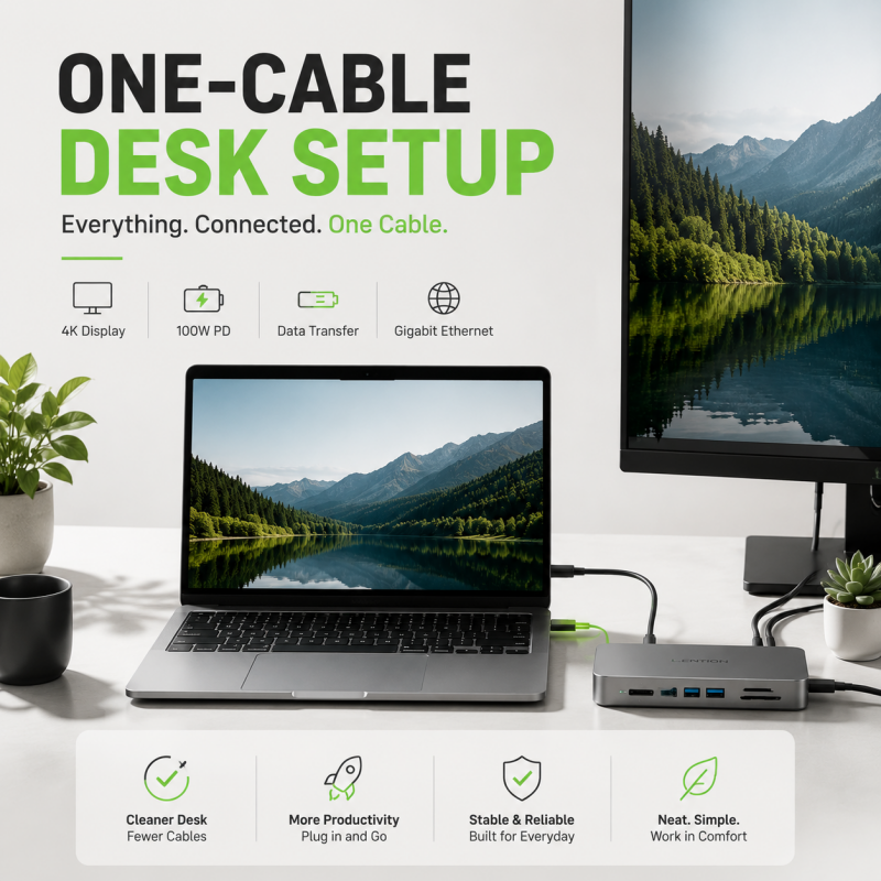 One-Cable Desk Setup: What You Need and What to Avoid – Lention