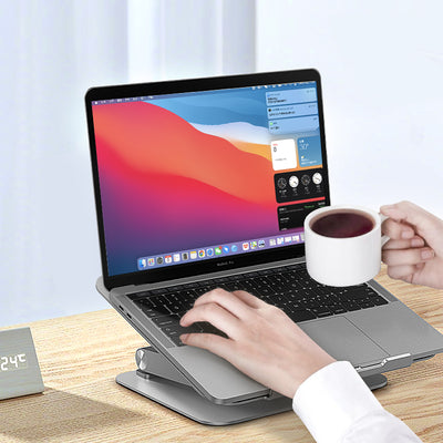 The LENTION adjustable laptop stand, made of exquisite aluminum alloy.