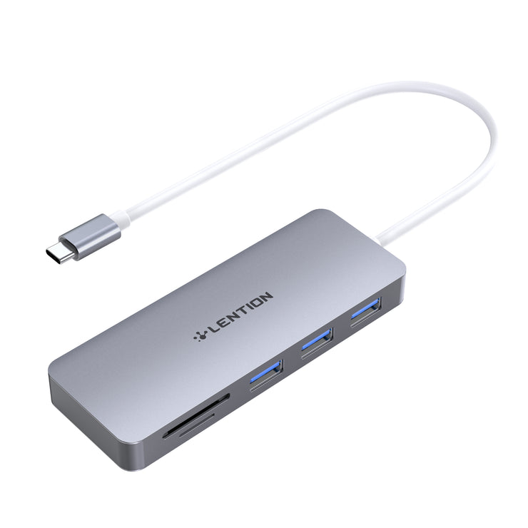 LENTION USB C Hub with 3 USB 3.0 and SD/Micro SD Card Reader (CB-C15)