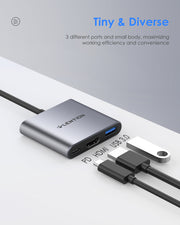 LENTION 3-in-1 USB C Hub with 4K HDMI and PD (CB-C14H)