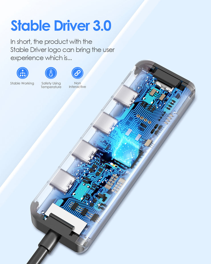 LENTION USB C to USB C Hub with 4 USBC Port & Type C Power Supply Port (CE31)