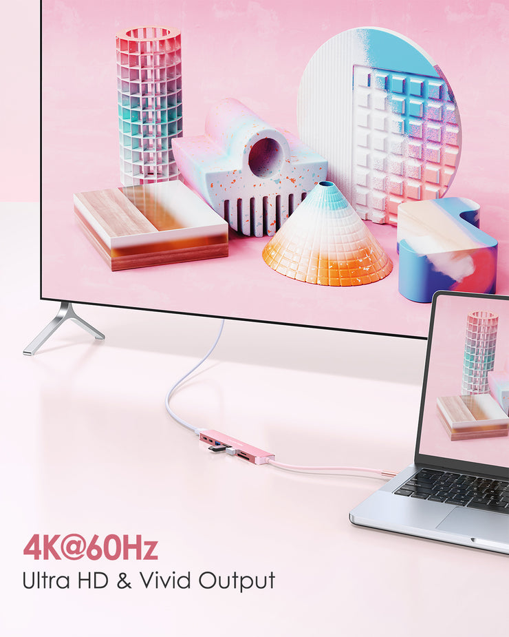 LENTION 8-in-1 USB-C Hub with 4K 60Hz HDMI (CB-CE18s)