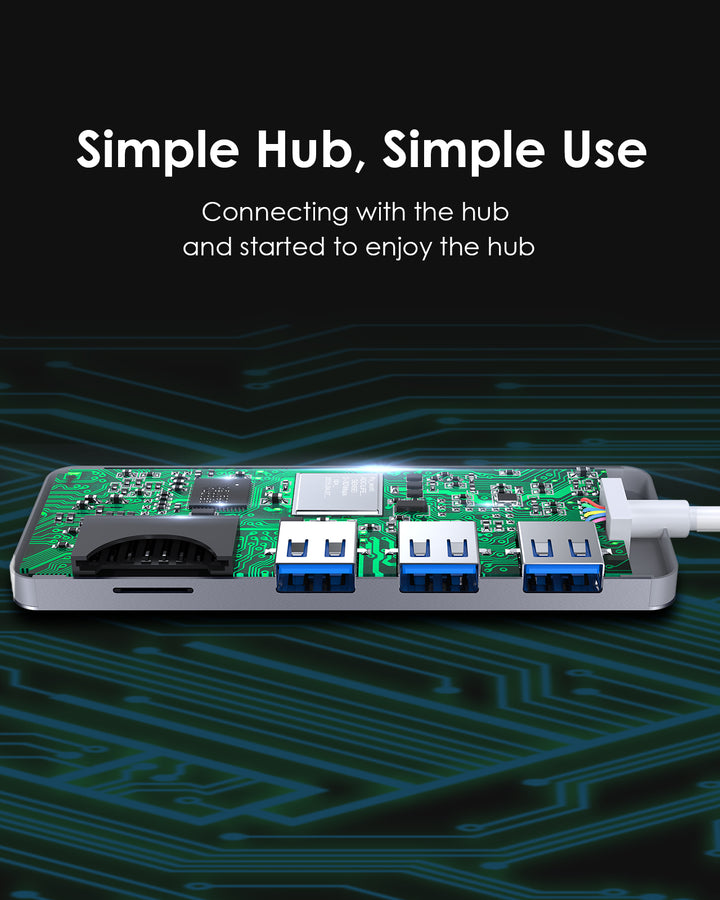 USB Hub compatible with Chromebook and Surface