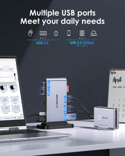 Copy of LENTION USB C 10-in-1 Docking Station (CB-D62, Space Gray)