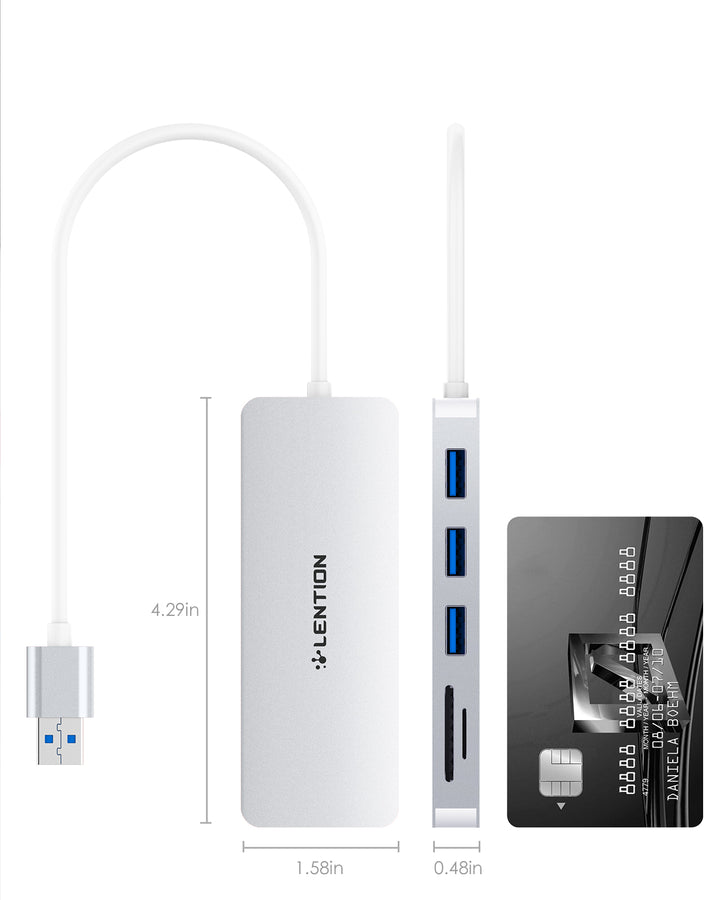 LENTION 3-Port USB Hub with stable performance