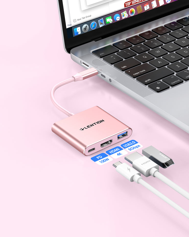 LENTION 3-in-1 USB C Hub with 4K HDMI and PD (CB-C14H)