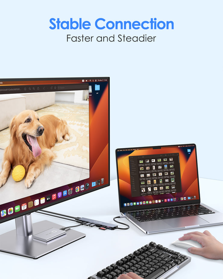 LENTION 8-in-1 USB-C Hub with 4K 60Hz HDMI (CB-CE18s)