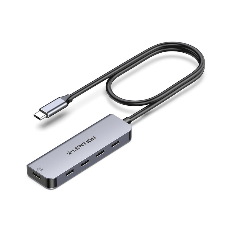LENTION USB C to USB C Hub with 4 USBC Port & Type C Power Supply Port (CE31)