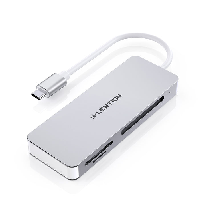 LENTION USB C to CF/SD/Micro SD Card Reader, SD 3.0 Card Adapter (CB-C12)