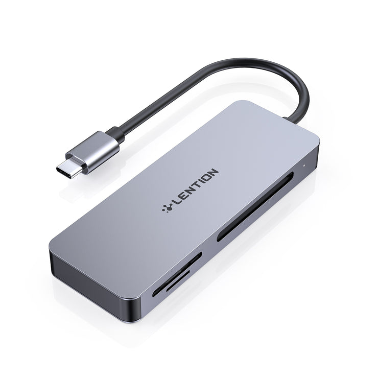 LENTION USB C to CF/SD/Micro SD Card Reader, SD 3.0 Card Adapter (CB-C12)