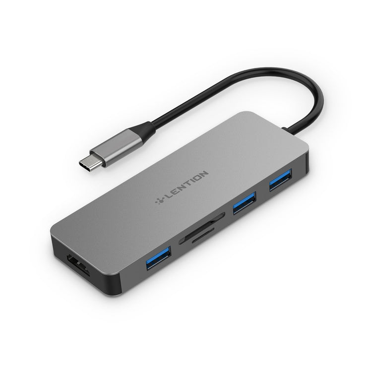 USB C Hub with 4K HDMI, 3 USB 3.0, SD/Micro SD Reader