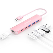 LENTION USB C Hub, 6 in 1 USB C (CB-CE35s)