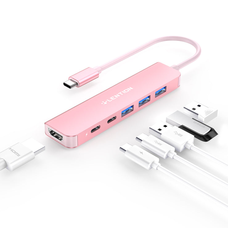 LENTION USB C Hub, 6 in 1 USB C (CB-CE35s)