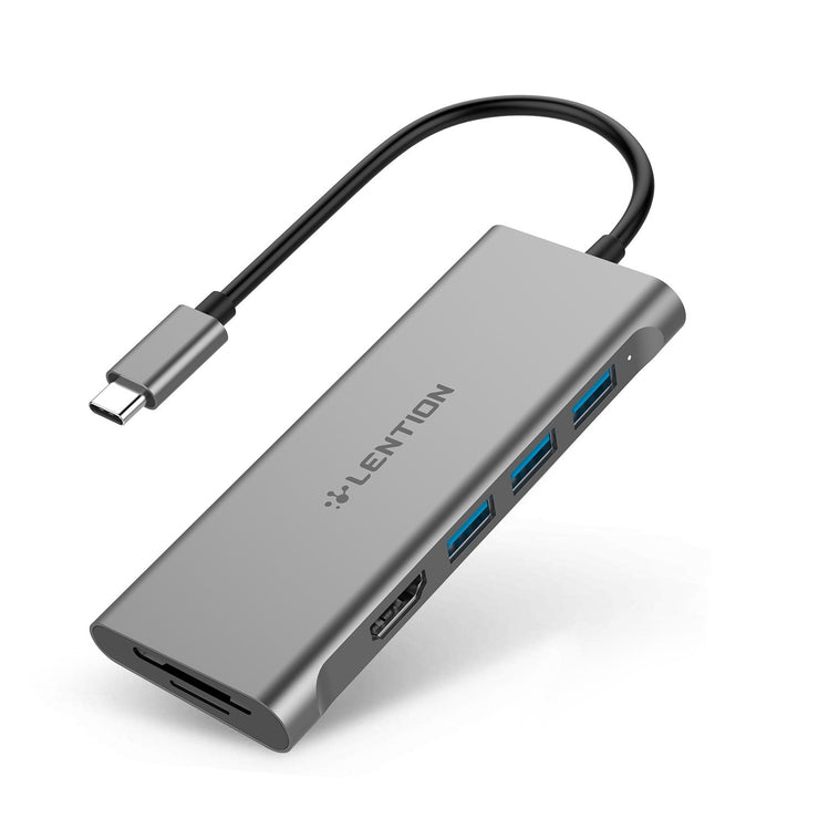 LENTION USB C Hub with 4K HDMI, 3 USB 3.0, SD 3.0 Card Reader   - $25.99 -  Lention.com