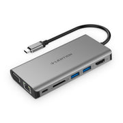 LENTION USB C Gigabit Ethernet Hub with VGA, HDMI, 3.5mm, SD Reader and More (CB-C73) (US/UK Warehouses in Stock)