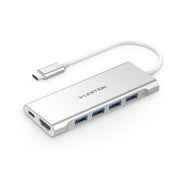 LENTION 6 in 1 Long Cable USB-C Hub with 4K HDMI, 4 USB 3.0, and PD (CB-C35H)