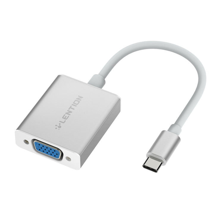 LENTION USB-C to 1080P 60Hz VGA Cable Monitor Converter Adapter Mainly apply MacBook 12", MacBook Pro 13" / 15" with thunderbolt 3 ports| Lention.com