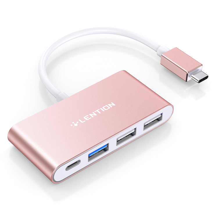 LENTION 4-in-1 USB-C Hub with USB 3.0, USB 2.0 (CB-C13)