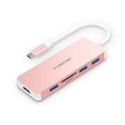 LENTION USB C Hub with 4K HDMI, 3 USB 3.0, SD/Micro SD Card Reader (CB-C18)