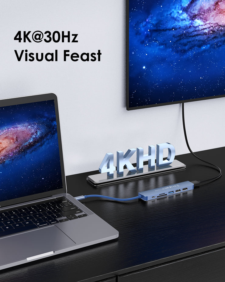 LENTION 7-in-1 USB C Hub (CB-CE18)