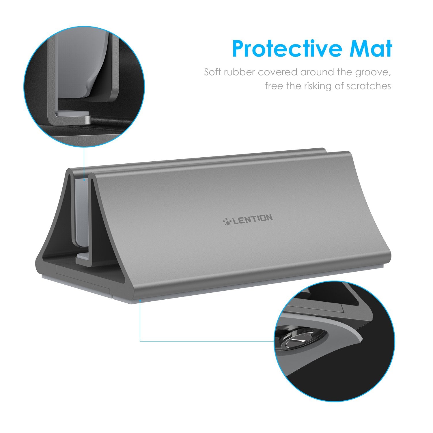 LENTION Aluminum Space-Saving Vertical Desktop Stand|Lention