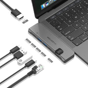LENTION USB C Portable Hub with 100W Power Delivery,40Gbps USB C Data, 4K HDMI, 2 USB 3.0 and Gigabit Ethernet Adapter