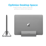 Lention.com: [Stand-LS1] Vertical Desktop Stand, Fits MacBook (12-inch, Early 2015 - 2018) (Space gray): Electronics