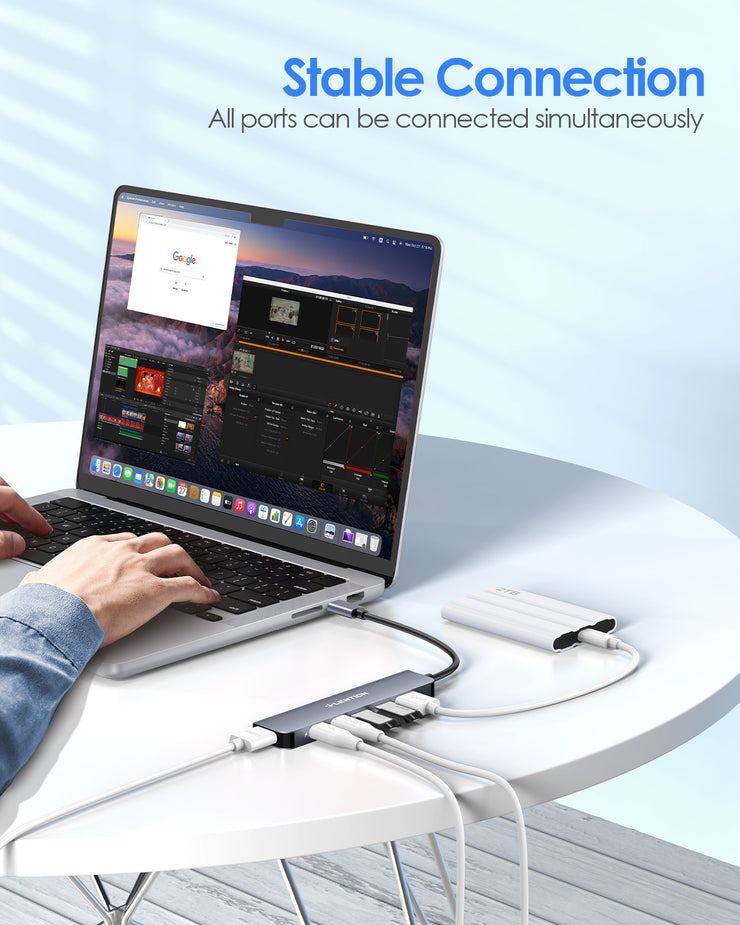 LENTION USB C Hub, 6 in 1 USB C (CB-CE35s)