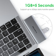 LENTION USB C Portable Hub with 100W Power Delivery - 2020/2019/2018/2017/2016 MacBook Pro 13/15/16 and 2020/2019/2018 MacBook Air (Not for Previous Generation) (Note: Doesn't fit if there is a case on your Mac)