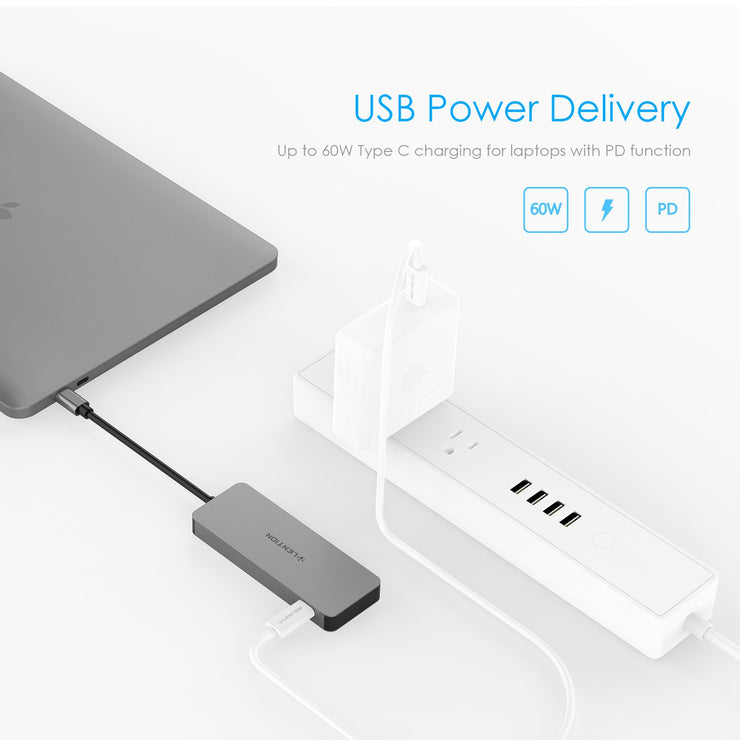 LENTION USB C Hub with 3 USB 3.0, SD/Micro SD Reader and Charging Port (CB-C16s) (US/UK/CA warehouse in Stock)