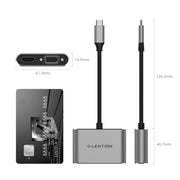 USB-C to HDMI&VGA Adapter, Up to 4K/30Hz HDMI Output|Space gray/Silver|Lention.com