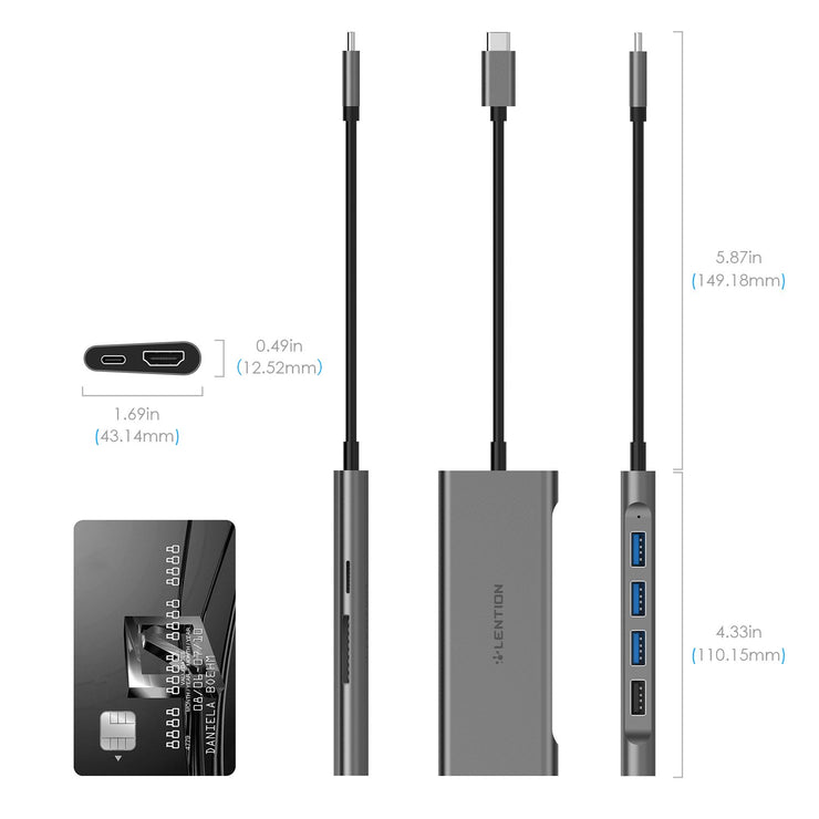 USB C Multi-Port Hub - Type C Charging Adapter - US/UK/CA Warehouse In Stock | Lention