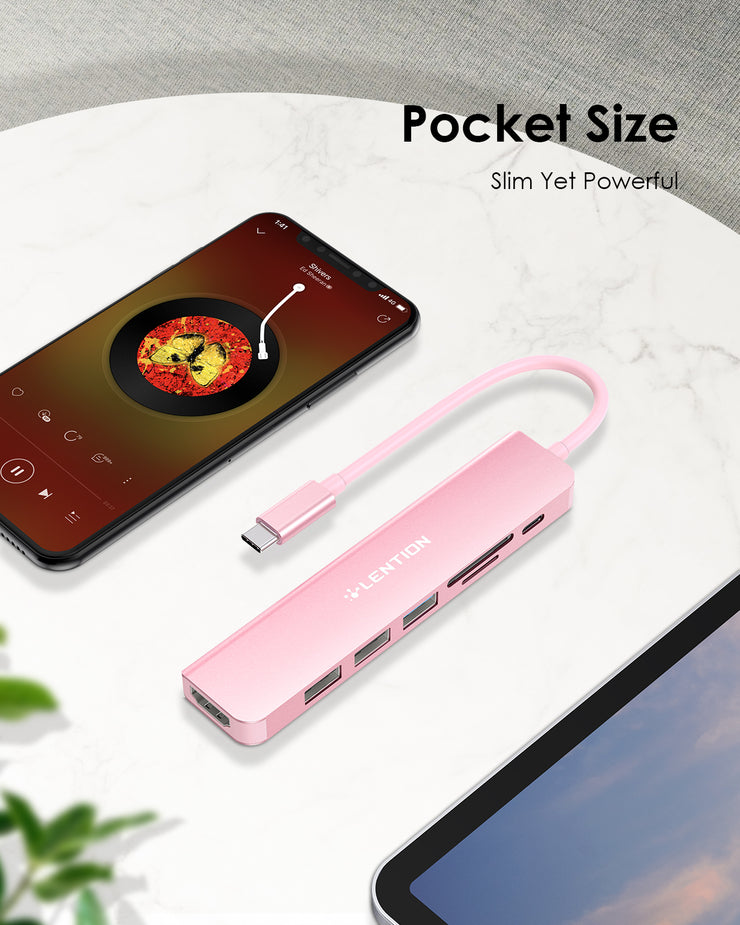 LENTION 7-in-1 USB C Hub (CB-CE18)
