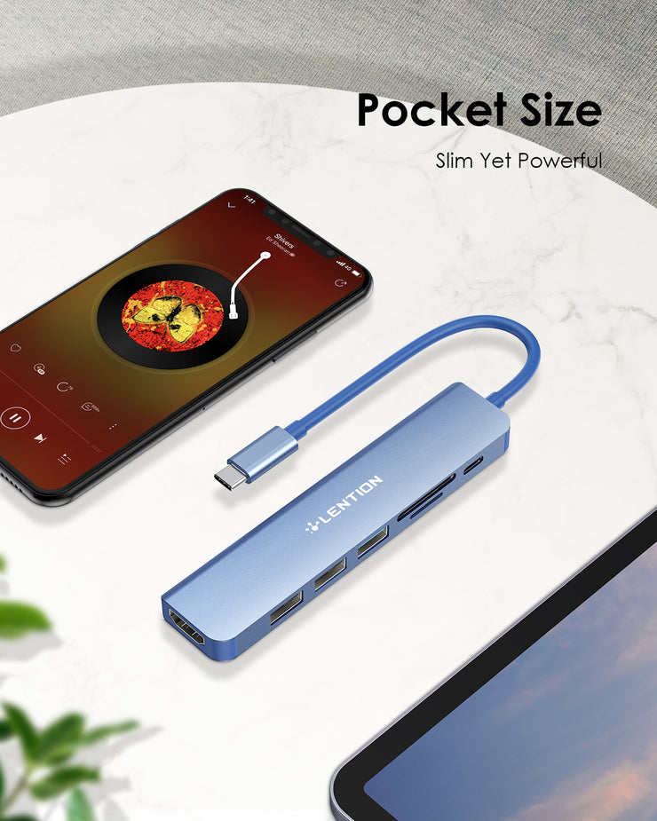 LENTION 7-in-1 USB C Hub (CB-CE18)