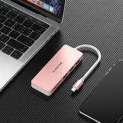 LENTION USB C Hub with 3 USB 3.0, SD/Micro SD Reader and Charging Port - $29.99 -  Space gray/Rose gold/Silver| Lention.com