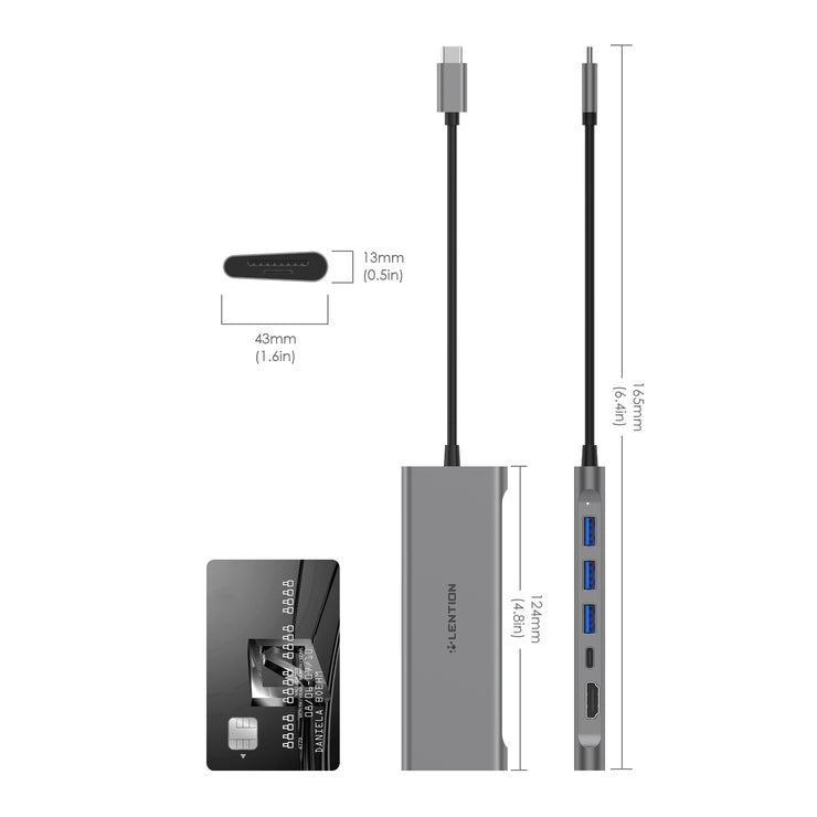 LENTION 7-in-1 USB C Multi-Port Hub with 4K HDMI, 3 USB 3.0, SD/Micro SD Reader, Type C Charging Adapter for 2020-2016 MacBook Pro (Thunderbolt 3), New Mac Air/Surface, Chromebook and More (CB-C36B) (US/UK/CA warehouse in Stock)