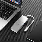 LENTION USB C Hub with 3 USB 3.0, SD/Micro SD Reader and Charging Port - $29.99 -  Space gray/Rose gold/Silver| Lention.com