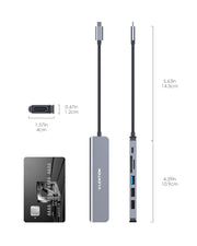 LENTION USB C Hub with 100W Charging, 4K HDMI, Dual Card Reader, USB 3.0 & 2.0 (CB-CE18)