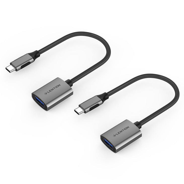 Type C Male to USB 3.0 Female OTG Converter, 2-Pack, $15.99, Space gray/Silver/Rose gold|Lention.com