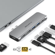 LENTION USB C Portable Hub|Compatible with Exclusive design for New MacBook Pro\Air with Thunderbolt 3 ports: MacBook Pro 13/15/16  - Dual 4K HDMI for Multiple Screens Display -  Lention.com