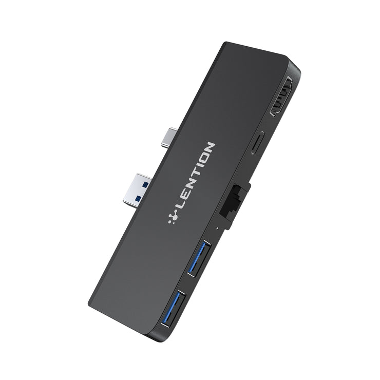 Lention.com — CB-CS35 — 5-in-1 USB C Hub for Surface Pro 7 Only, with 4K/60Hz HDMI, 2 USB 3.0, 60W Type C Charging Multi-Port Adapter