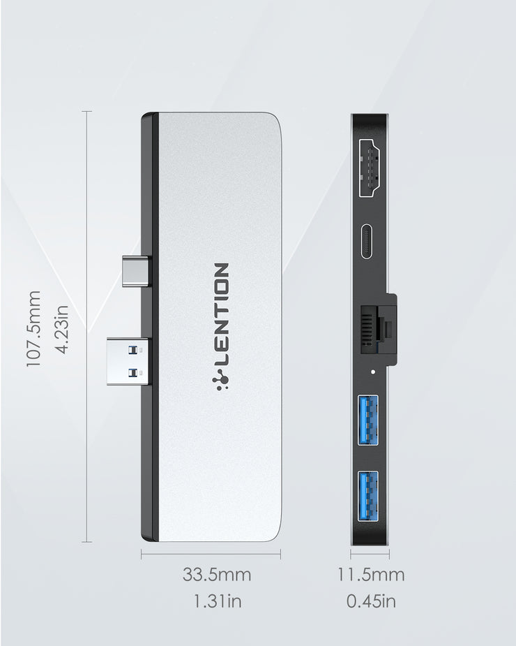 LENTION 5-in-1 USB C Hub for Surface Pro 7 Only (CB-CS35)
