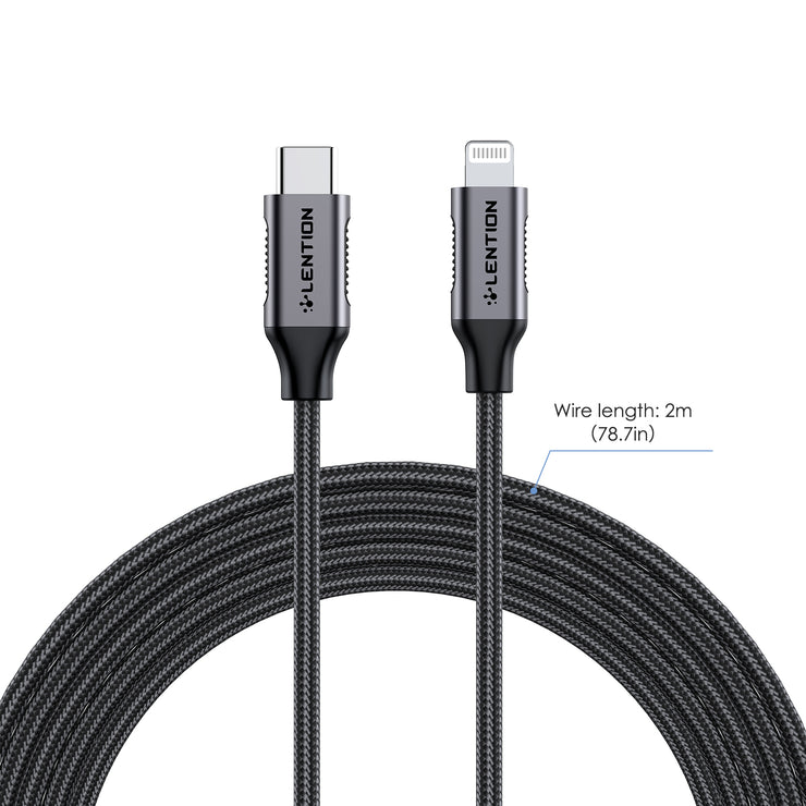 LENTION USB-C to Lighting Non-Slip Series 3A Cable (CB-CLN-3A1M)