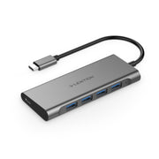 LENTION USB C Hub with 4 USB 3.0 Ports and Type C 60W PD Charging Adapter  - $25.99 -  Lention.com