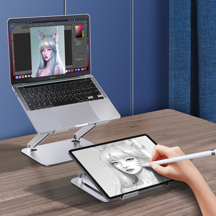 Support LAPTOP Macbook et iPad en aluminium - LOVE MEI France